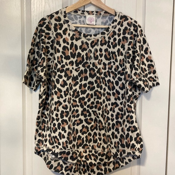 EUC Freeloader leopard short sleeved top. Size small. - Picture 1 of 6